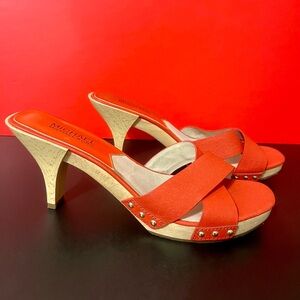Michael Kors Orange Heeled Sandals